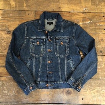 cable denim jacket bleu