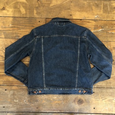cable denim jacket bleu